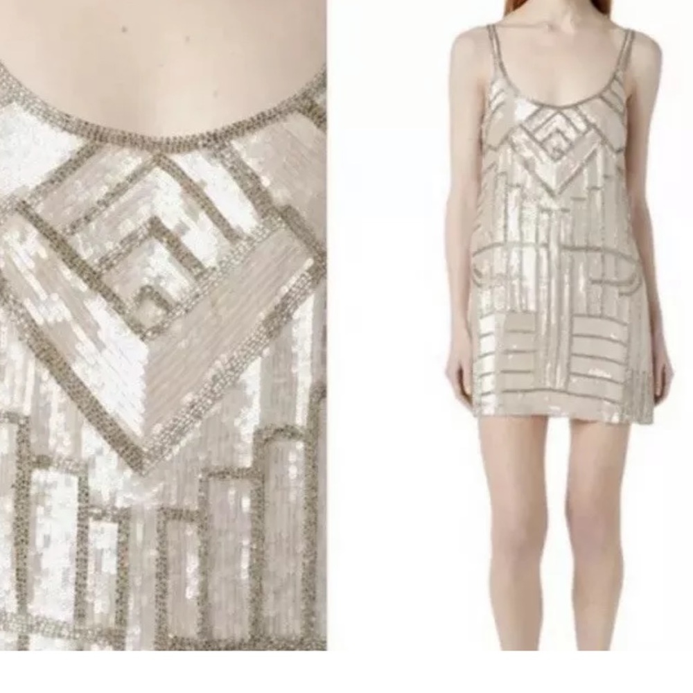 Gold sequin Parker dress size extra small!